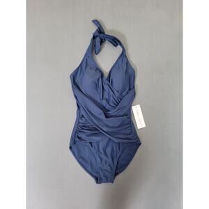 Cleo Cora Women's One Piece Swimsuit Tummy Control Slimming Halter Small